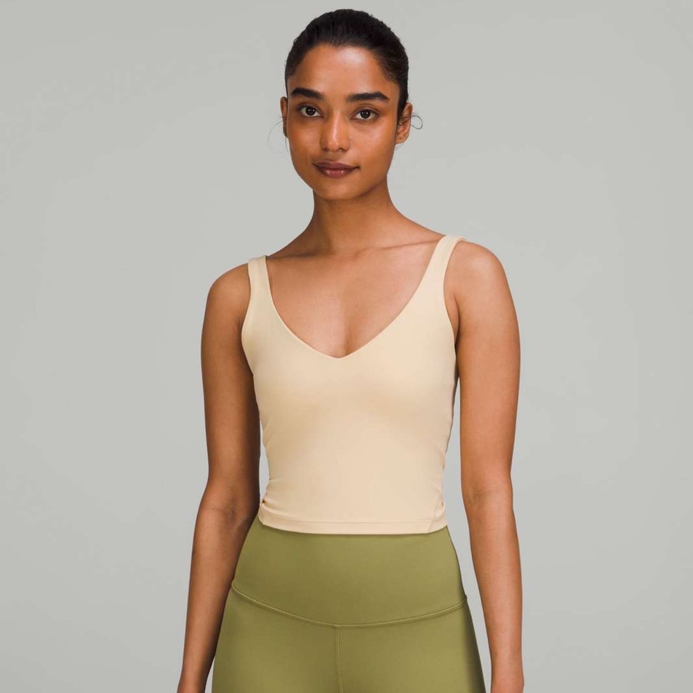 lululemon athletica Cropped V-Neck Tank Top in Prosecco